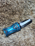 Custom Predator Call - Blue Laminated Open Reed Predator Call