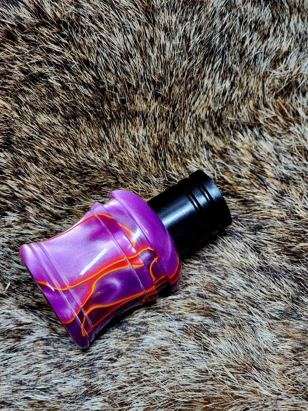 Custom Predator Call - Purple - Orange Acrylic Closed Reed Distress Call