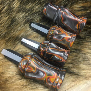 Custom acrylic 4 Predator call set with Red River Calls Lanyard