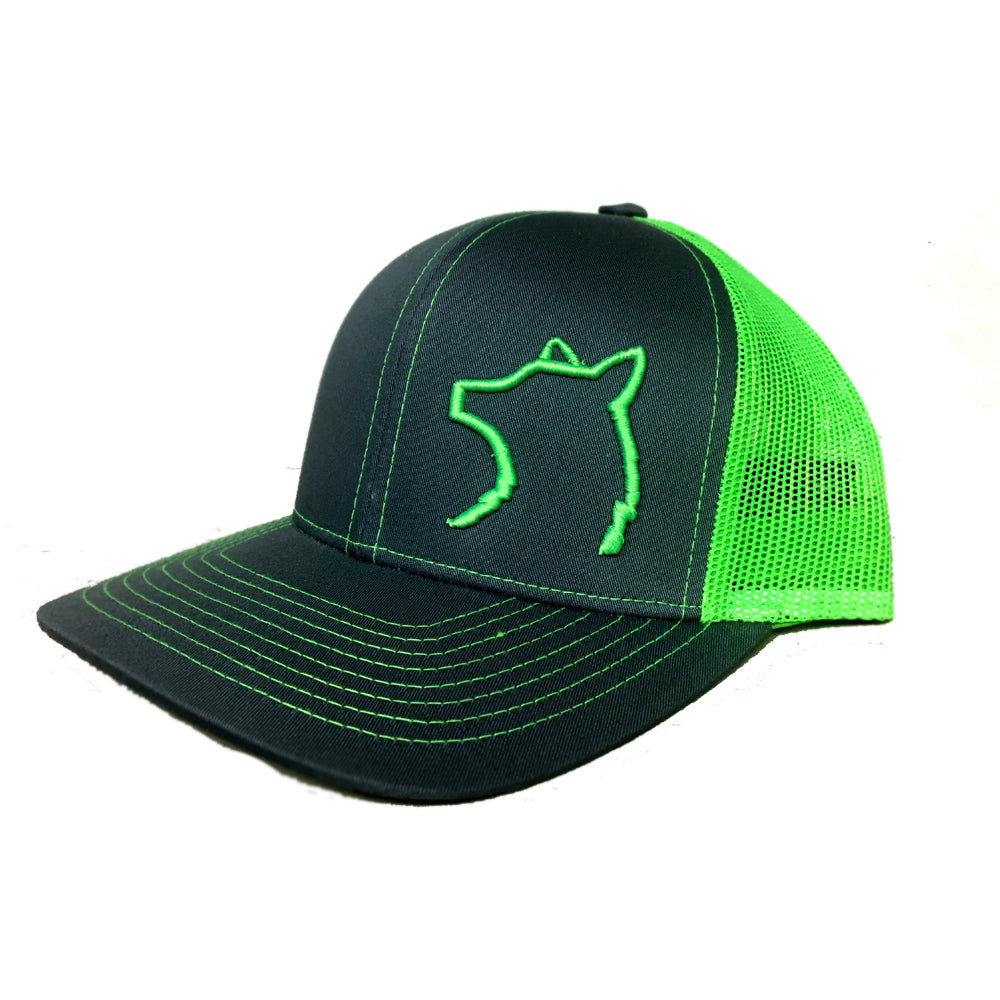 Charcoal / Neon Green Snap Back Hat