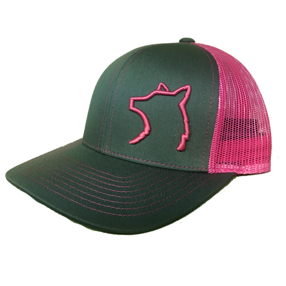 Charcoal / Neon Pink Snap Back Hat